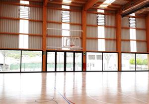 Pavelló municipal de Canyelles. Eix