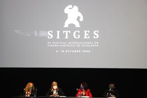 Pla conjunt de la roda de premsa de presentació del Festival de Sitges