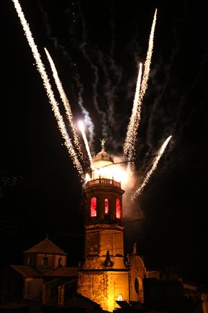 Pla Espectacle pirotècnic que ha tancat l'espectacle inaugural de l'any de la Capital de la Cultura Catalana del Vendrell 