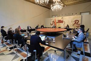 Pla general d'un moment de la reunió del Consell Executiu d'aquest dimarts 20 d'octubre de 2020. Generalitat de Catalunya