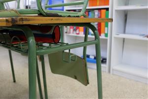 Pla general d'una aula d'Educació Infantil sense alumnes. Imatge de l'1 de juny del 2020. ACN