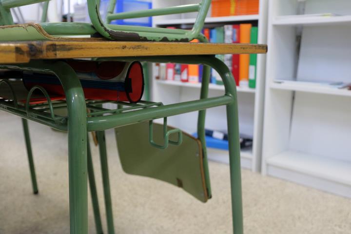Pla general d'una aula d'Educació Infantil sense alumnes. Imatge de l'1 de juny del 2020. ACN