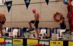 Pol Soler a la sortida de 50 metres lliures. Eix