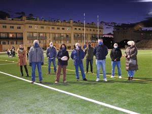 Prop de 400 esportistes entrenen ja a les instal·lacions del nou camp esportiu de Pins Vens. Ajuntament de Sitges