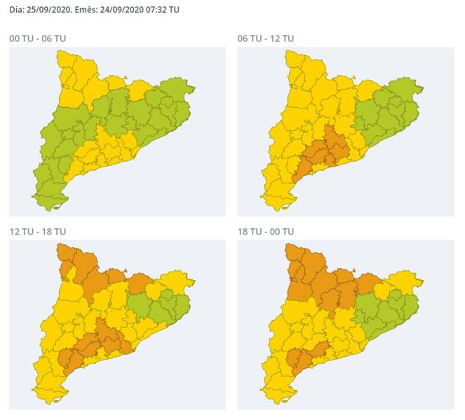 Protecció Civil activa l'Alerta del pla VENTCAT per la previsió de forts vents a partir de la propera matinada. EIX