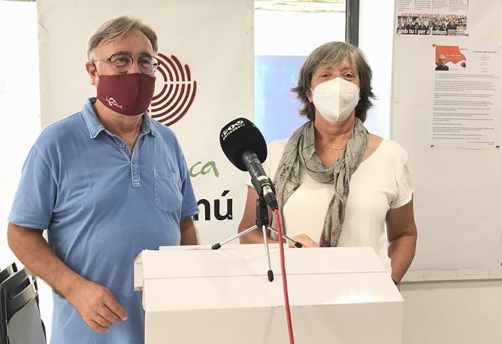 Ramon Arnabat i Montse Romagosa de Vilafranca en Comú. Eix