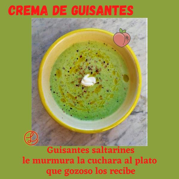 Recetas a fuego y verso: Crema de guisantes. EIX