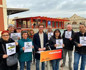 Roda de premsa sobre les propostes de mobilitat ferroviària. Eix