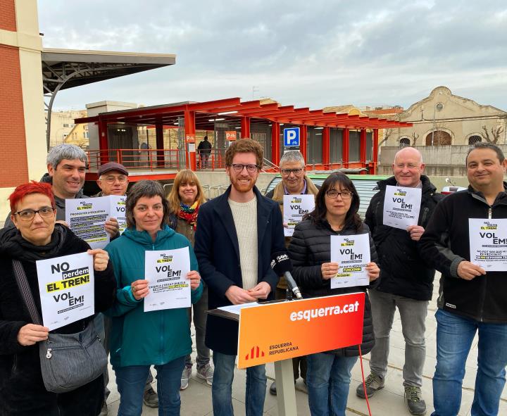 Roda de premsa sobre les propostes de mobilitat ferroviària. Eix