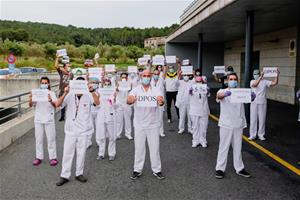 Sanitaris de l'hospital del Vendrell protesten per les condicions laborals i demanen convertir els 