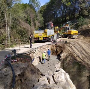 Subirats valora en 100.000 euros els desperfectes ocasionats pel temporal Glòria al municipi. Ajuntament de Subirats