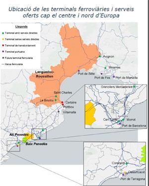 Un estudi proposa ampliar el transport híbrid carretera-tren en les exportacions del vi del Penedès i el Rosselló. EIX