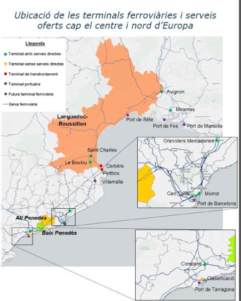 Un estudi proposa ampliar el transport híbrid carretera-tren en les exportacions del vi del Penedès i el Rosselló. EIX