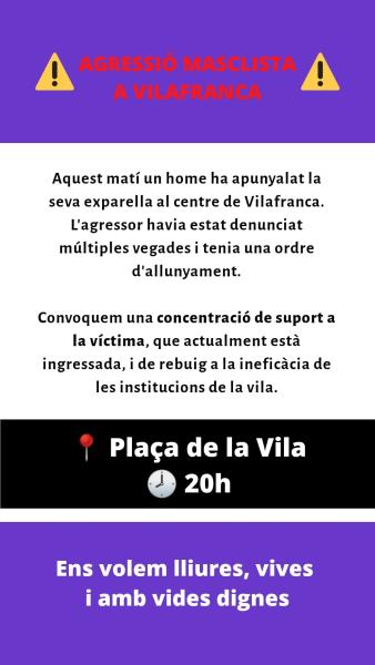 Un home apunyala la seva exparella a Vilafranca del Penedès. EIX