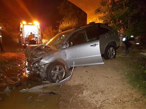 Una conductora que quintuplicava la taxa d’alcohol precipita el vehicle pel pont de la riera de Ribes. Ajt Sant Pere de Ribes