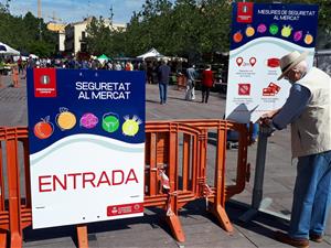 Vilafranca amplia dissabte el mercadal amb parades a les zones de Jaume I i plaça de l’Oli. Ajuntament de Vilafranca