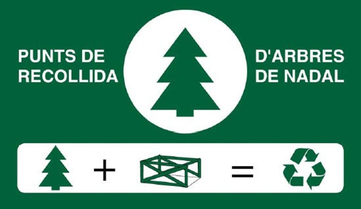 Vilafranca habilita diferents punts de recollida d'arbres de Nadal entre el 8 i el 17 de gener. Ajuntament de Vilafranca