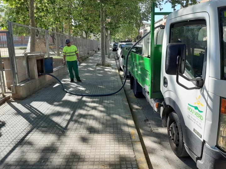 Vilafranca recupera el pou municipal de l’escola Cristòfor Mestre per a usos de reg i la neteja viària. Ajuntament de Vilafranca