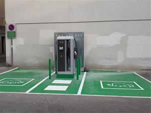 Vilanova estrenarà al setembre un nou punt municipal de recàrrega per a vehicles elèctrics. Ajuntament de Vilanova
