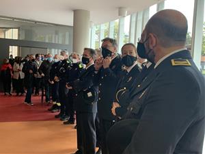 Acte d'homenatge a Dionís Ginés, cap de la policia local de Vilanova durant 30 anys