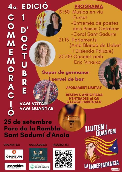 4a. commemoració de l'1 d’octubre a Sant Sadurní d'Anoia