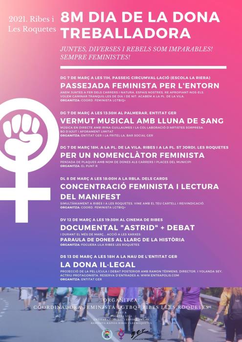 8-M de la Coordinadora Feminista i LGTBIQ + de Ribes i les Roquetes