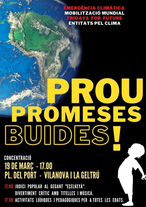 Acció internacional del moviment “Friday for Future” a Vilanova i la Geltrú