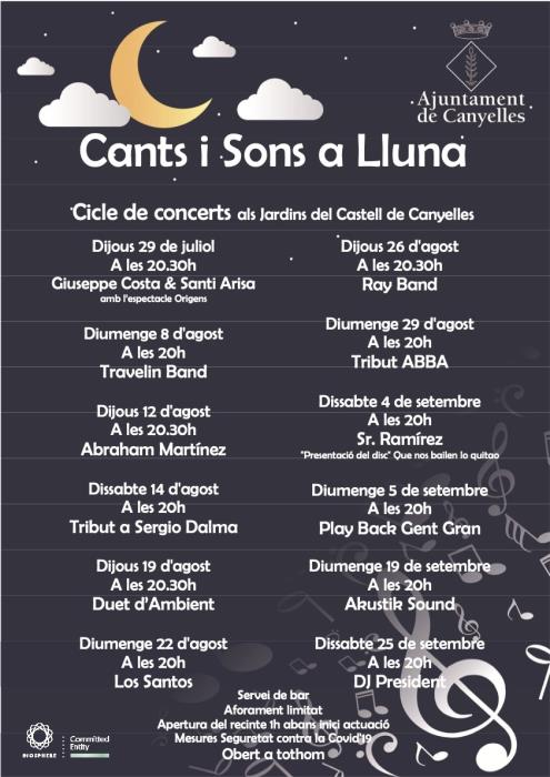 Cicle de concerts Cants i Sons a Lluna al Castell de Canyelles