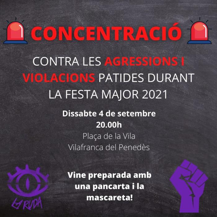 Concentració contra les violacions de la festa major de Vilafranca