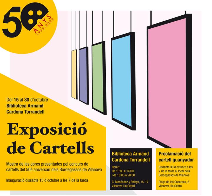 Exposició del cartell del 50è aniversari dels Bordegassos