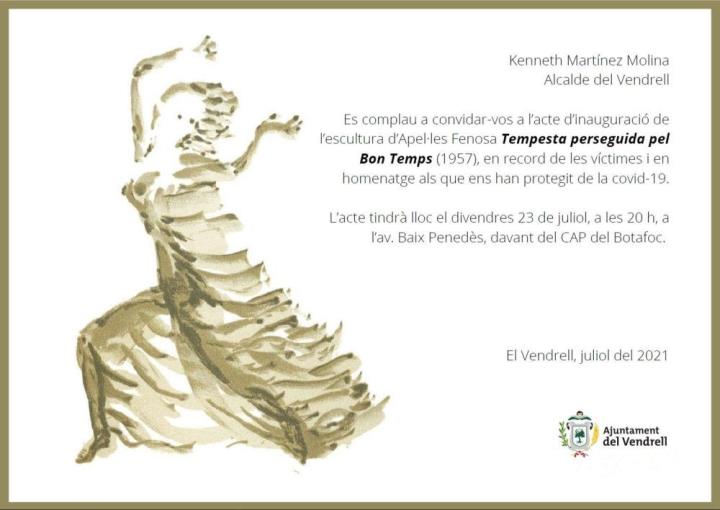Inauguració de l'escultura d'Apel·les Fenosa en record de les víctimes de la Covid-19
