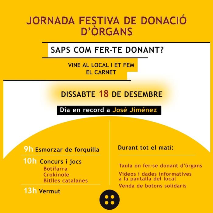 Jornada solidària per la donació d'òrgans