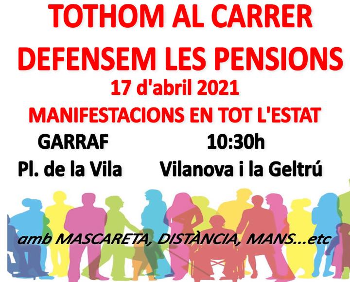 Manifestació contra la reforma de les pensions