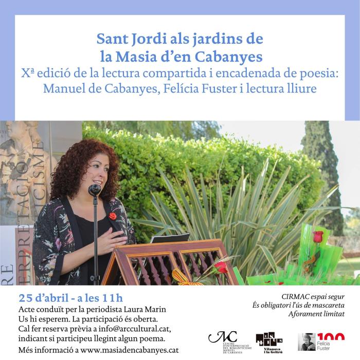 Sant Jordi a la Masia d’en Cabanyes. Xª Lectura compartida i encadenada de poesia