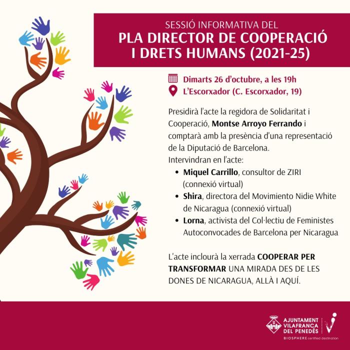 Sessió informativa sobre el Pla Director de Cooperació i Drets Humans de Vilafranca