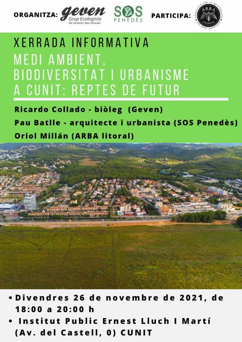 Xerrada informativa sobre medi ambient, biodiversitat i urbanisme a Cunit