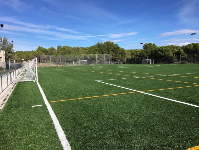 Avinyonet inaugura aquest diumenge el nou camp de gespa artificial de La Grava. Diputació de Barcelona