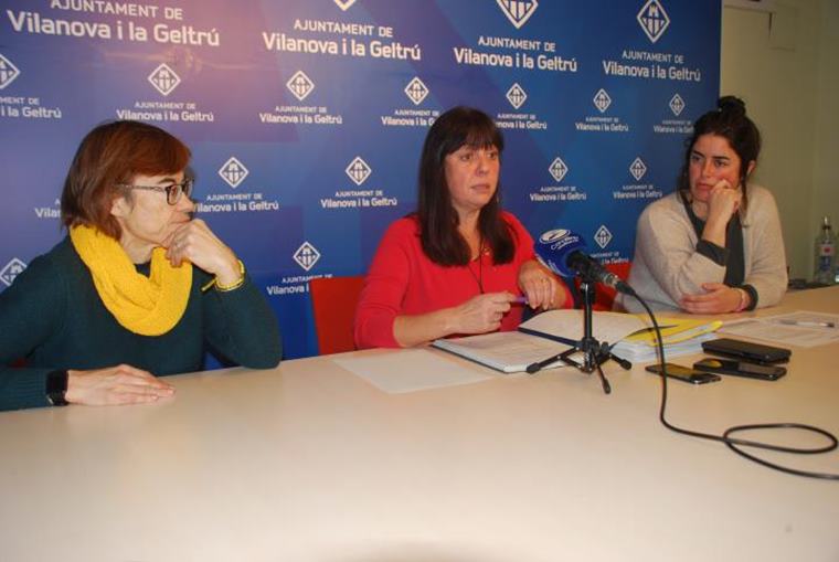 Blanca Albà, Olga Arnau i Marta Jofra. Ajuntament de Vilanova