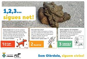 Campanya de civisme a Olèrdola per mantenir neta la via pública d’excrements de gos. Ajuntament d'Olèrdola