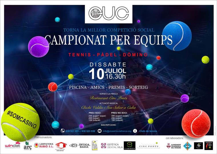 Campionat per Equips,del Casino de Vilafranca. Eix