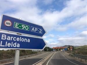 Carreteres de l'Estat desmantella el peatge de l'AP-2 a la Bisbal del Penedès . Ajt La Bisbal del Penedès