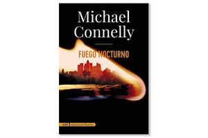 Coberta de 'Fuego nocturno' de Michael Connelly. Eix