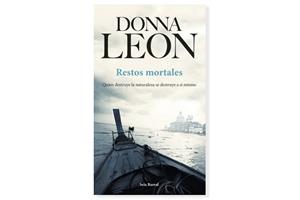 Coberta de 'Restos mortales' de Donna Leon. Eix