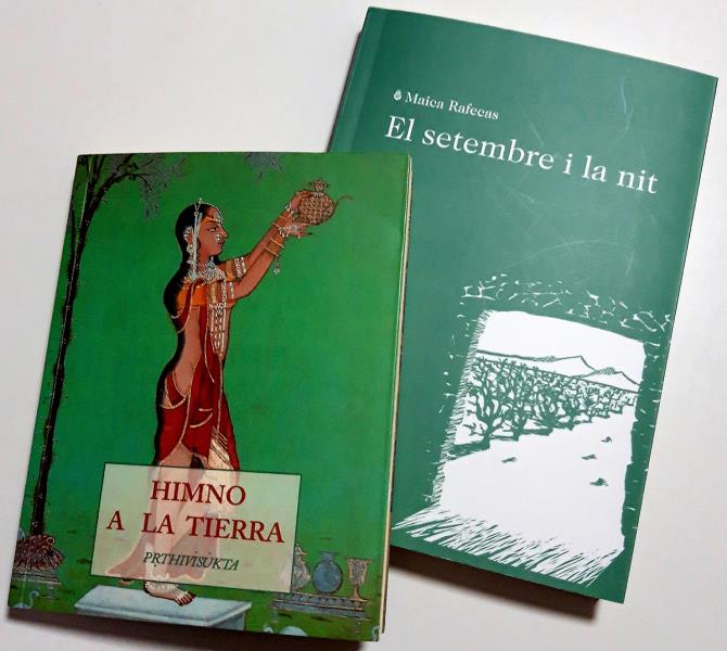 Cobertes dels llibres 'El setembre i la nit' i 'Himno a la Tierra'. Eix