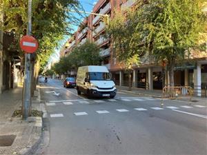 Comencen els treballs de construcció a Vilanova del nou carril bici de la rambla de Salvador Samà 