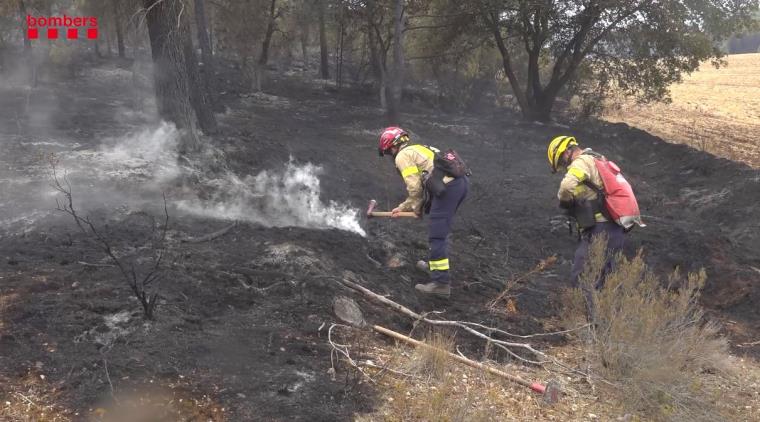 Controlat l'incendi de l'Anoia, que ha cremat unes 1.700 hectàrees. Bombers