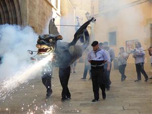 El Drac de Vilafranca, en una exposició de bestiari històric en el 7è centenari del Corpus a Barcelona. Ajuntament de Vilafranca