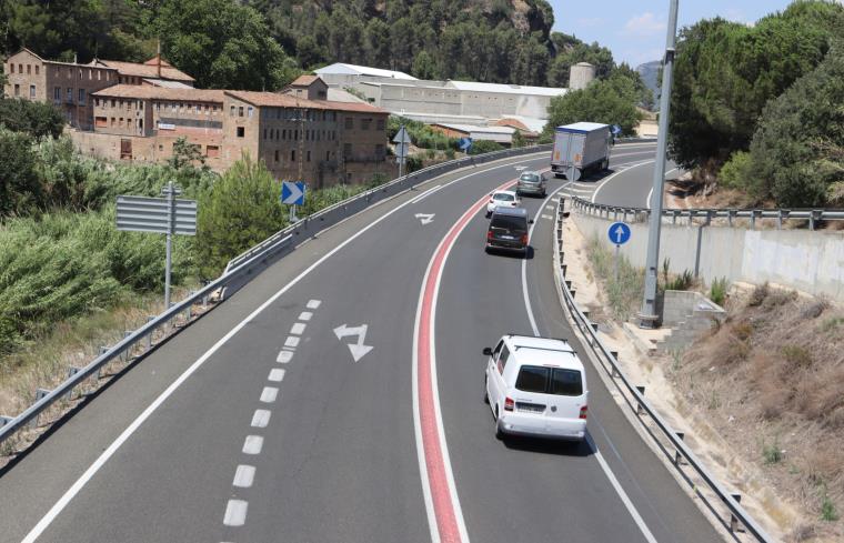 El Govern aprova la implantació d'un tercer carril a la C-15 entre Vilafranca i Capellades. ACN