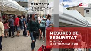 El mercat setmanal del Vendrell torna a la Rambla. Ajuntament del Vendrell