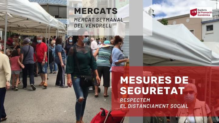 El mercat setmanal del Vendrell torna a la Rambla. Ajuntament del Vendrell